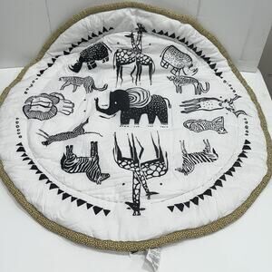 Wee Gallery Baby Playmat Organic Cotton SAFARI theme PREOWNED MSRP $115